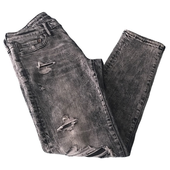 American Eagle Outfitters Other - AEO Mens Next Level Flex Black Wash Distressed Jeans Size 32 x 32